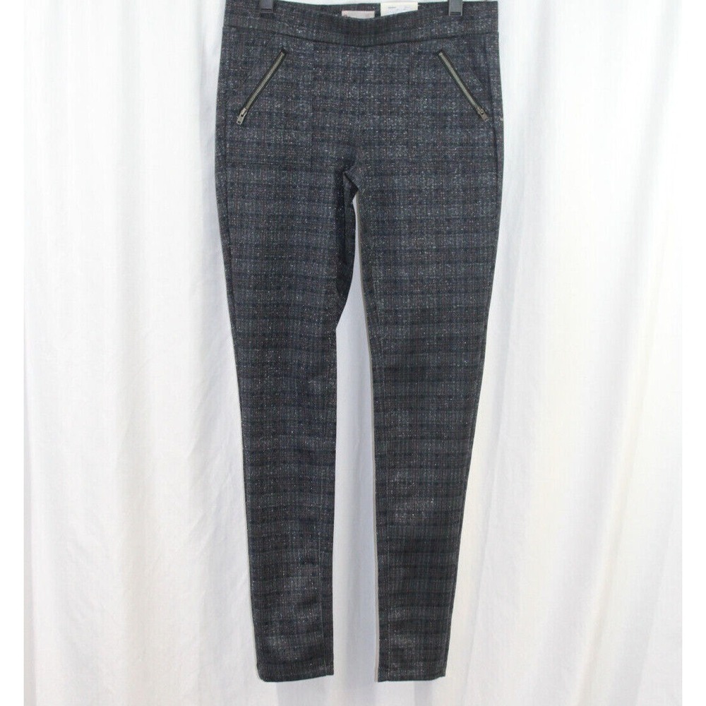 NWT SO Girls Grey Plaid Ponte Pants Zipper Pockets 16